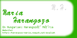 maria harangozo business card